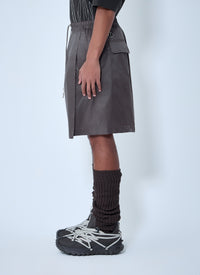 Moncler + Rick Owens Women Drawstring Midi Kilt Shorts