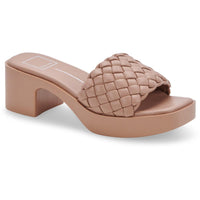 GOLDY Womens Faux Leather Slip On Mule Sandals