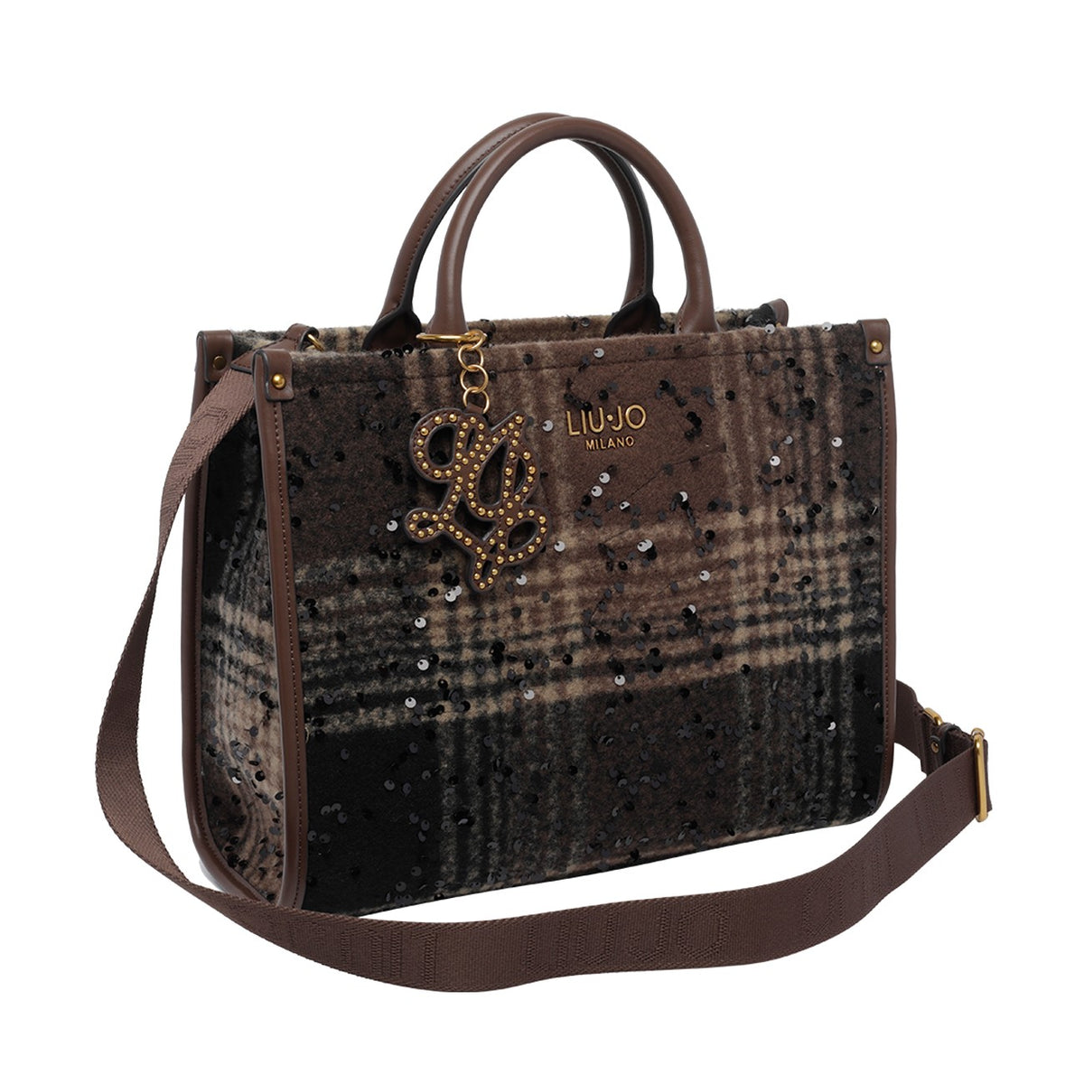 Liu Jo Liu Jo Women Medium Check Sequines Tote Bag