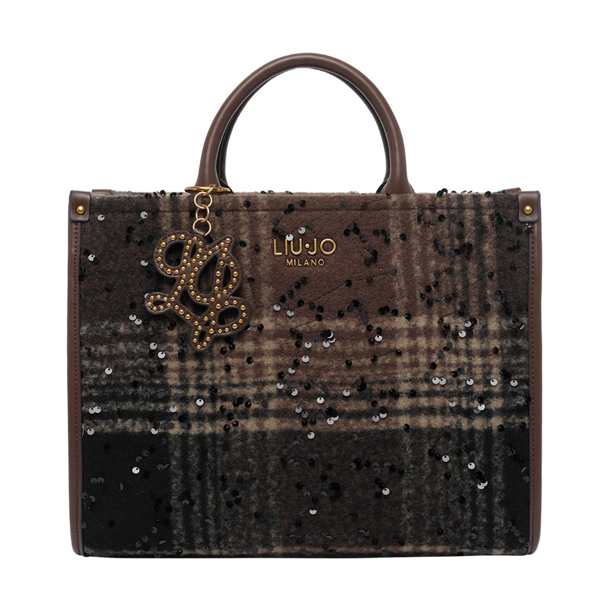 Liu Jo Liu Jo Women Medium Check Sequines Tote Bag
