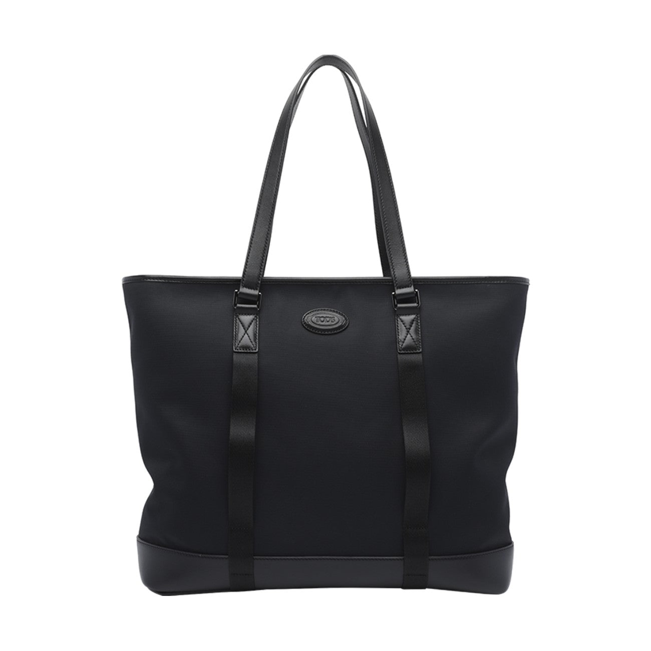Tod's Tod's Men Medium Fabric And Leather Shopping Bag With Logo