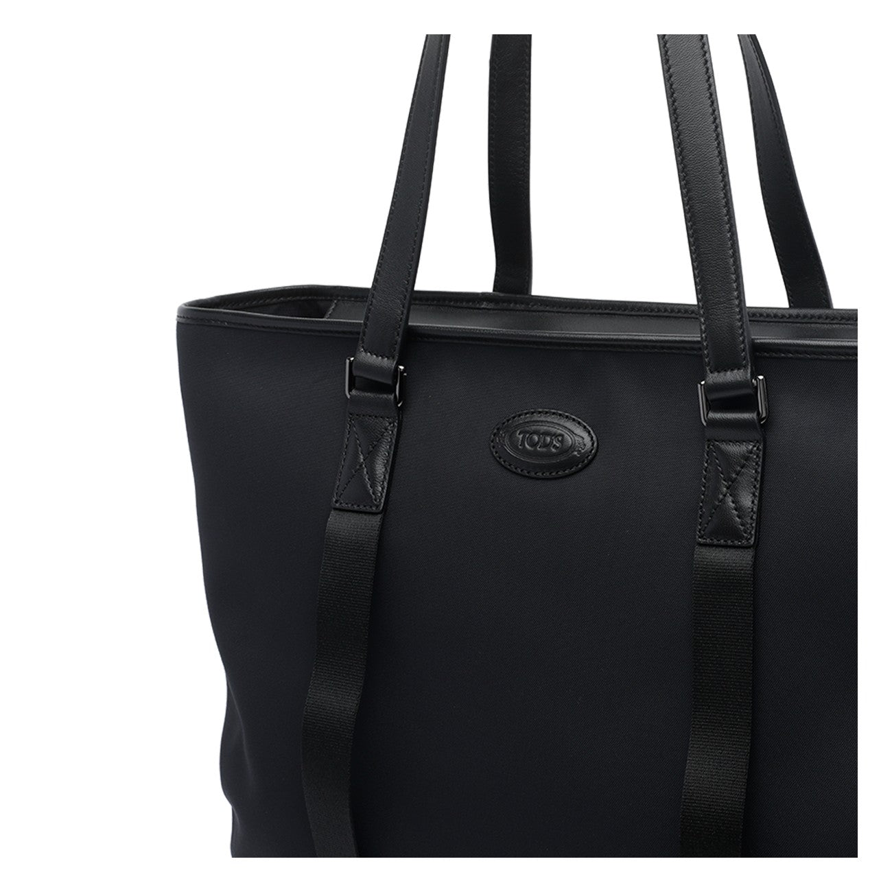 Tod's Tod's Men Medium Fabric And Leather Shopping Bag With Logo