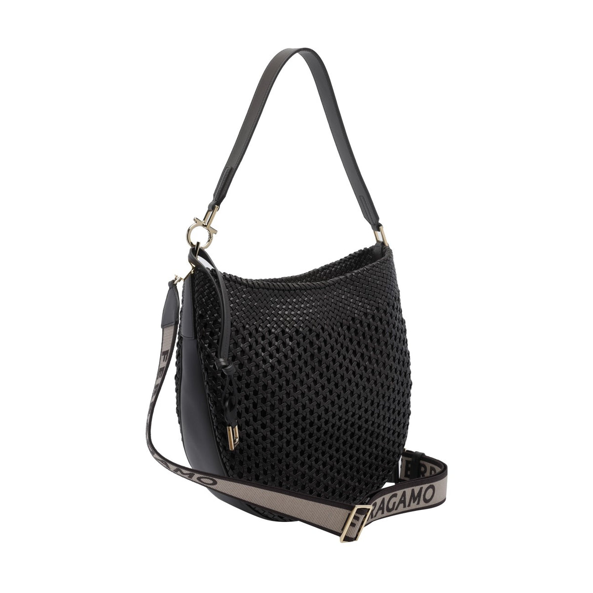 Ferragamo Women Medium Hobo Bag With Gancio Logo