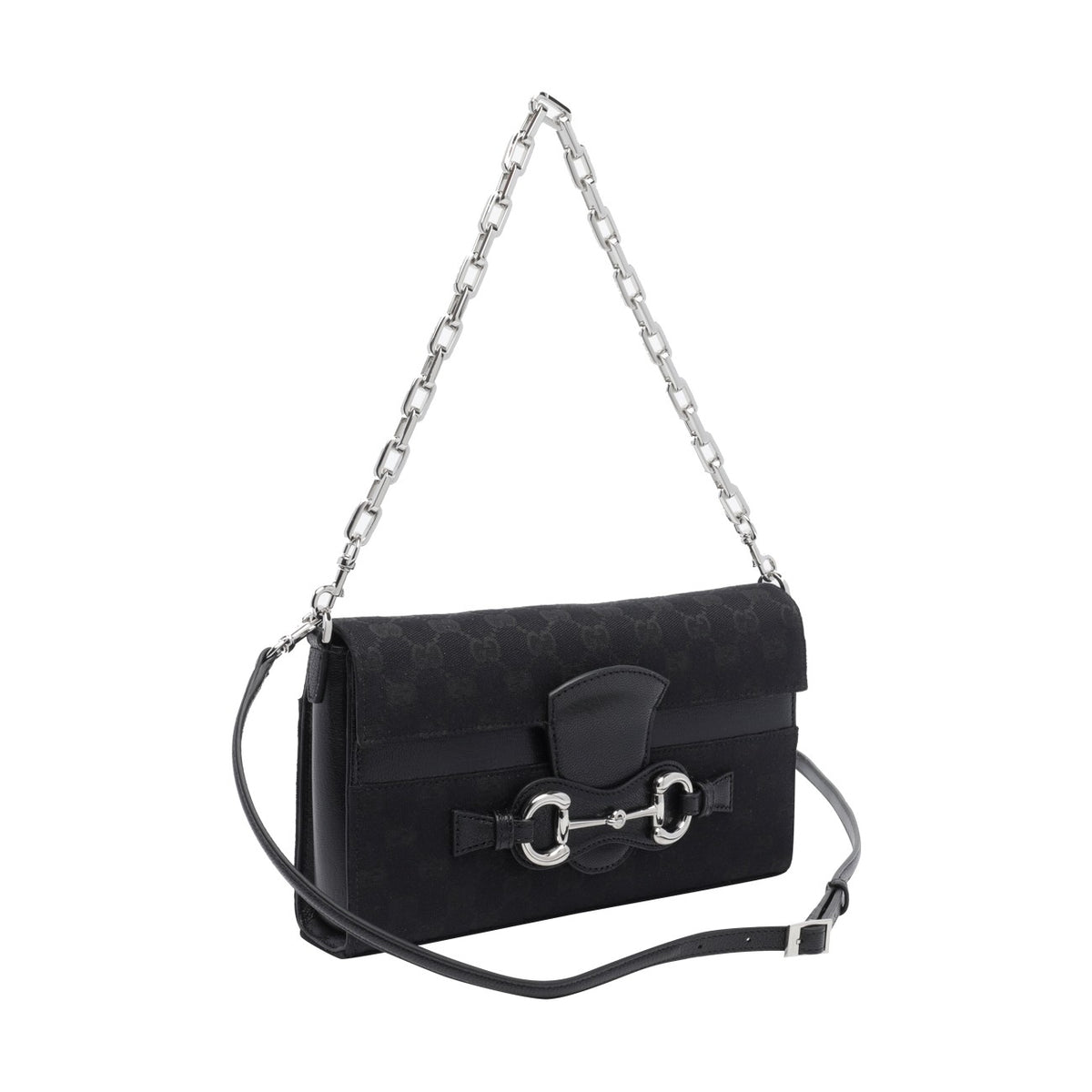 Gucci Women Medium Horsebit Ristretto Shoulder Bag