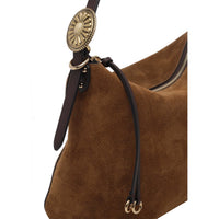 Etro Women Medium Rosette Suede Shoulder Bag
