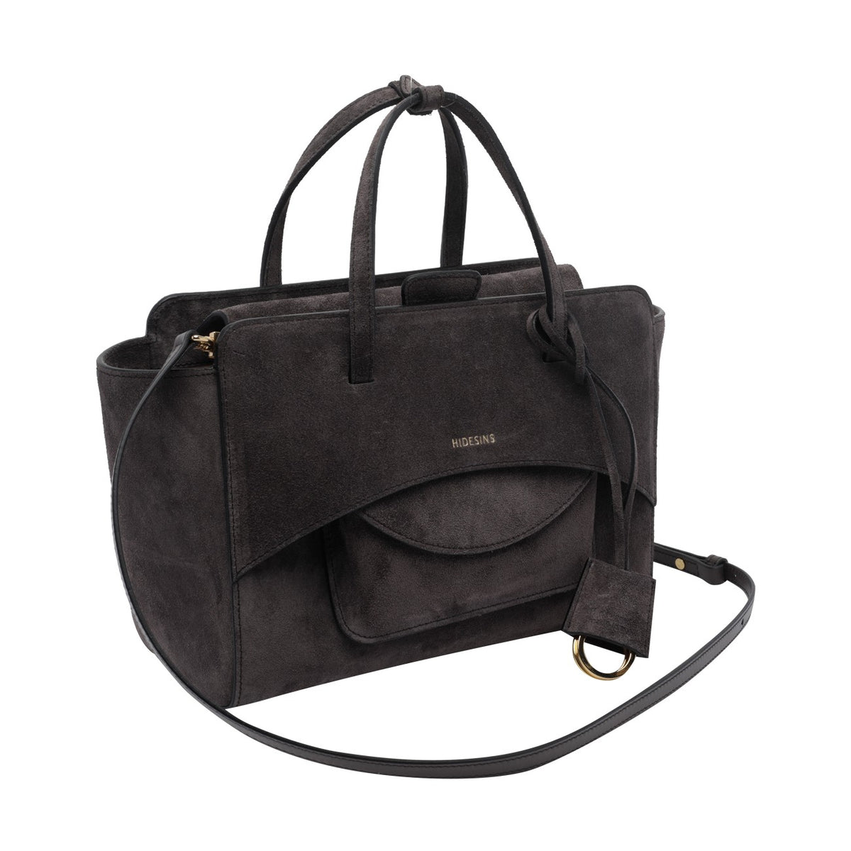 Hidesins Women Medium Suede Flap Handbag
