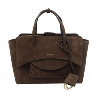 Hidesins Hidesins Women Medium Suede Flap Handbag