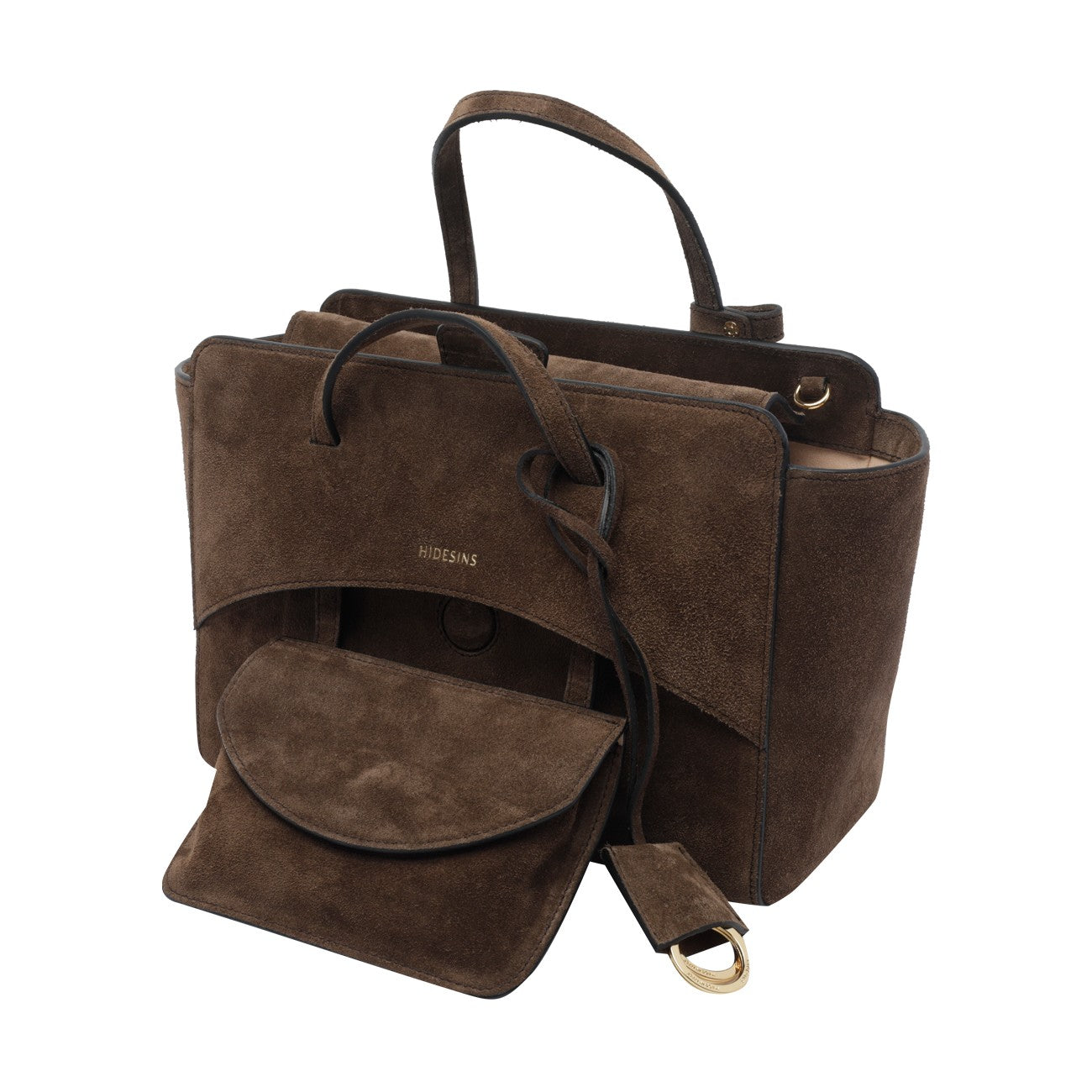 Hidesins Hidesins Women Medium Suede Flap Handbag