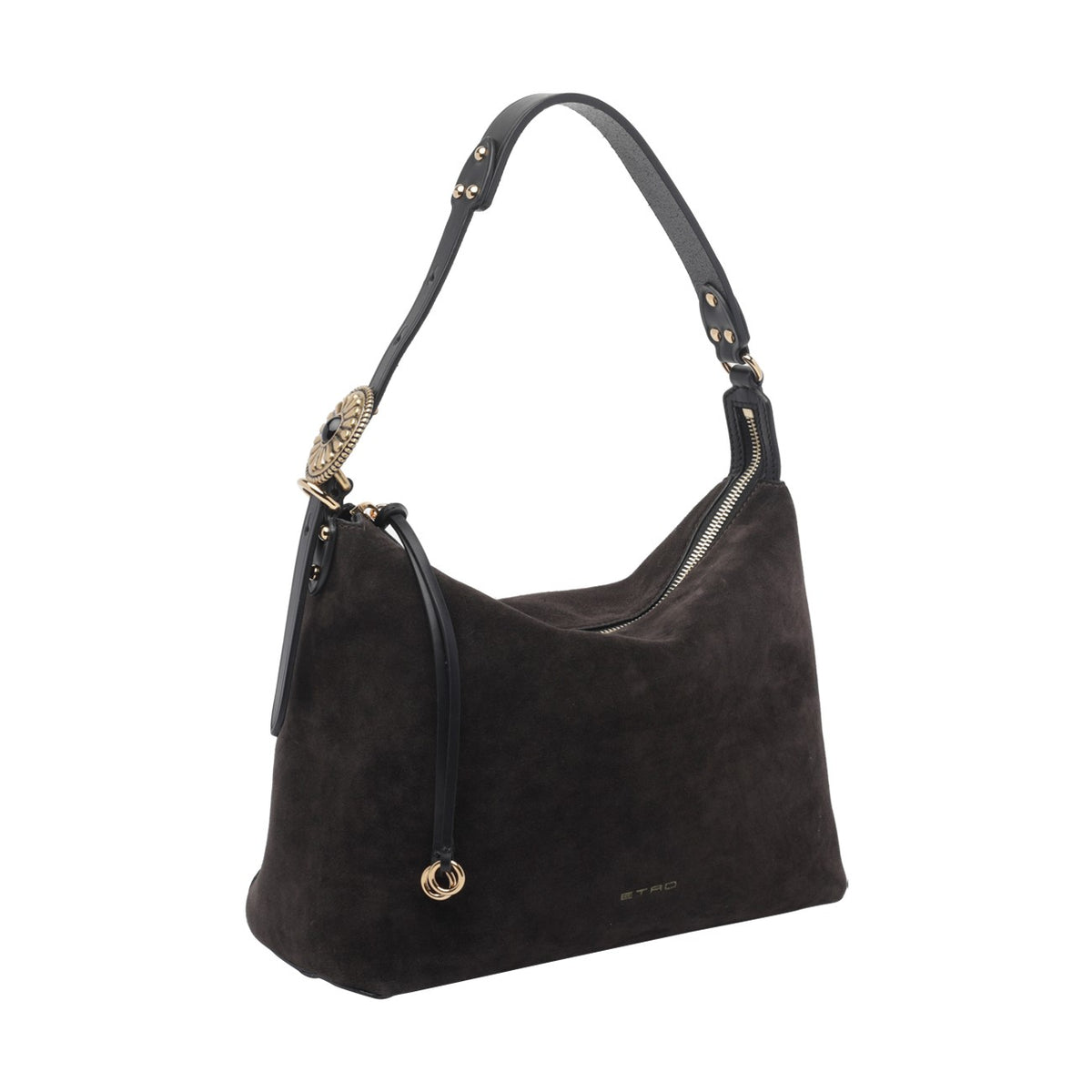 Etro Women Medium Suede Rosette Shoulder Bag