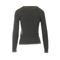Thom Browne Women Merino Wool Rib Stitch Cardigan
