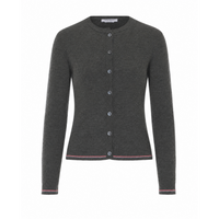 Thom Browne Women Merino Wool Rib Stitch Cardigan