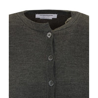 Thom Browne Women Merino Wool Rib Stitch Cardigan