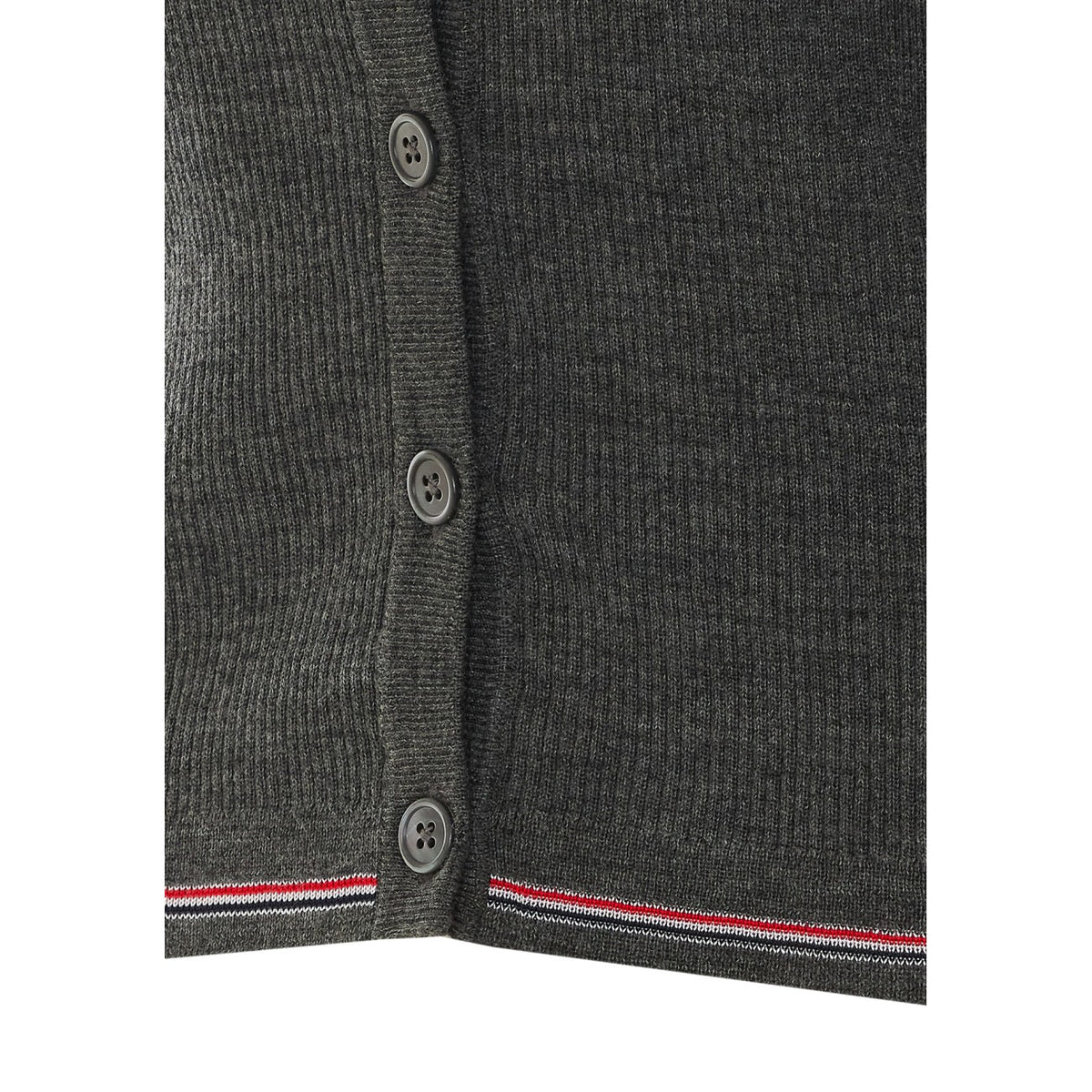 Thom Browne Women Merino Wool Rib Stitch Cardigan