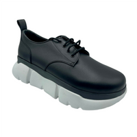 New MCM Men's Black Leather Platform Sneaker Black