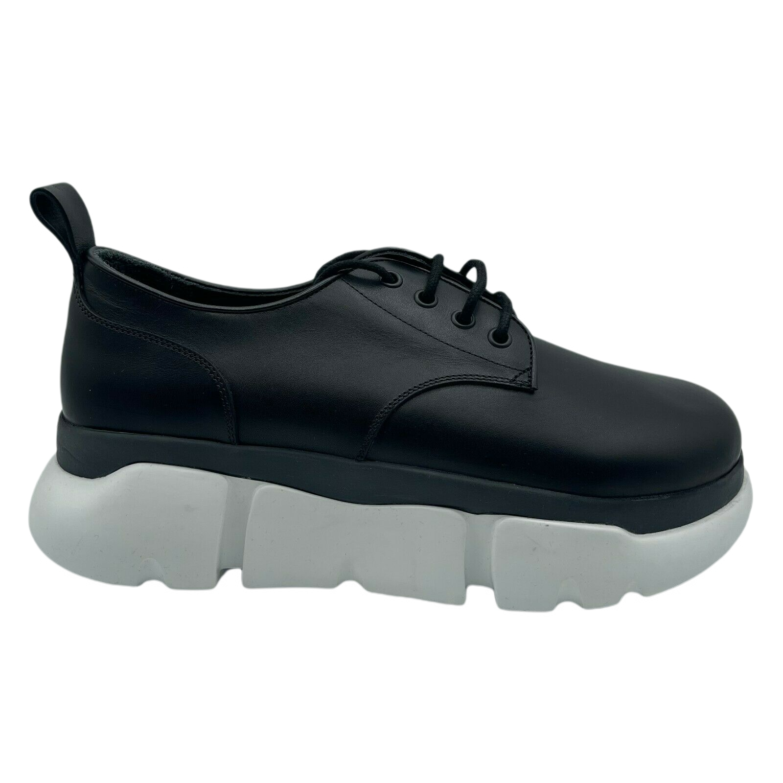 New MCM Men's Black Leather Platform Sneaker
