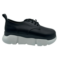 New MCM Men's Black Leather Platform Sneaker