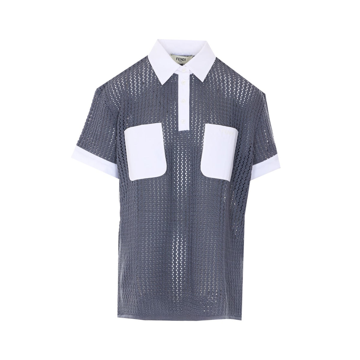 Fendi Women Military Mesh Polo