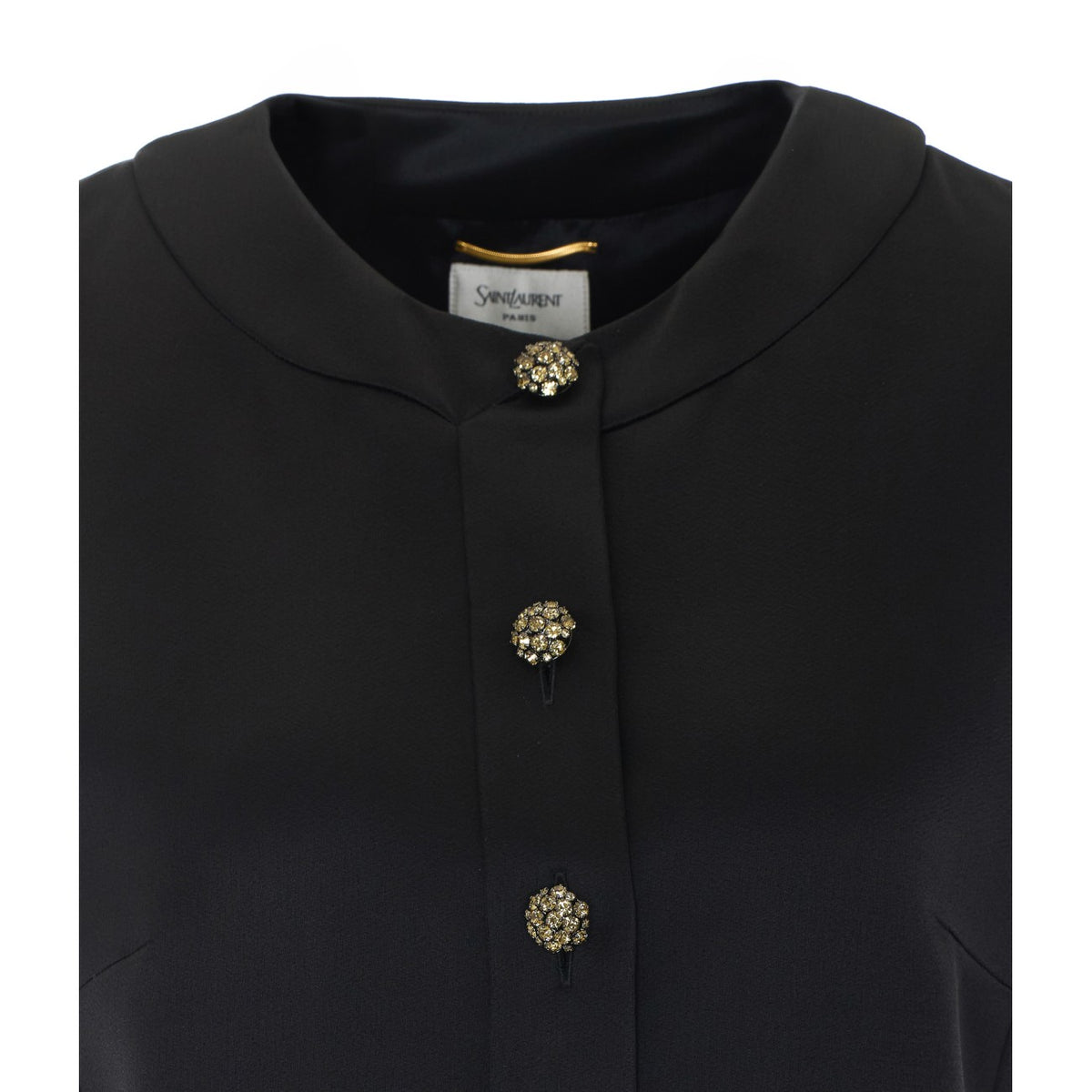 Saint Laurent Saint Laurent Women Mini Buttons And Crystals Dress