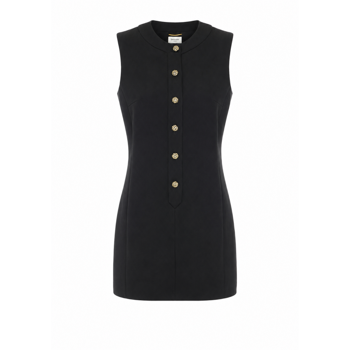 Saint Laurent Saint Laurent Women Mini Buttons And Crystals Dress