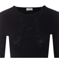 Saint Laurent Women Mini Dress In Floral Mesh Knit
