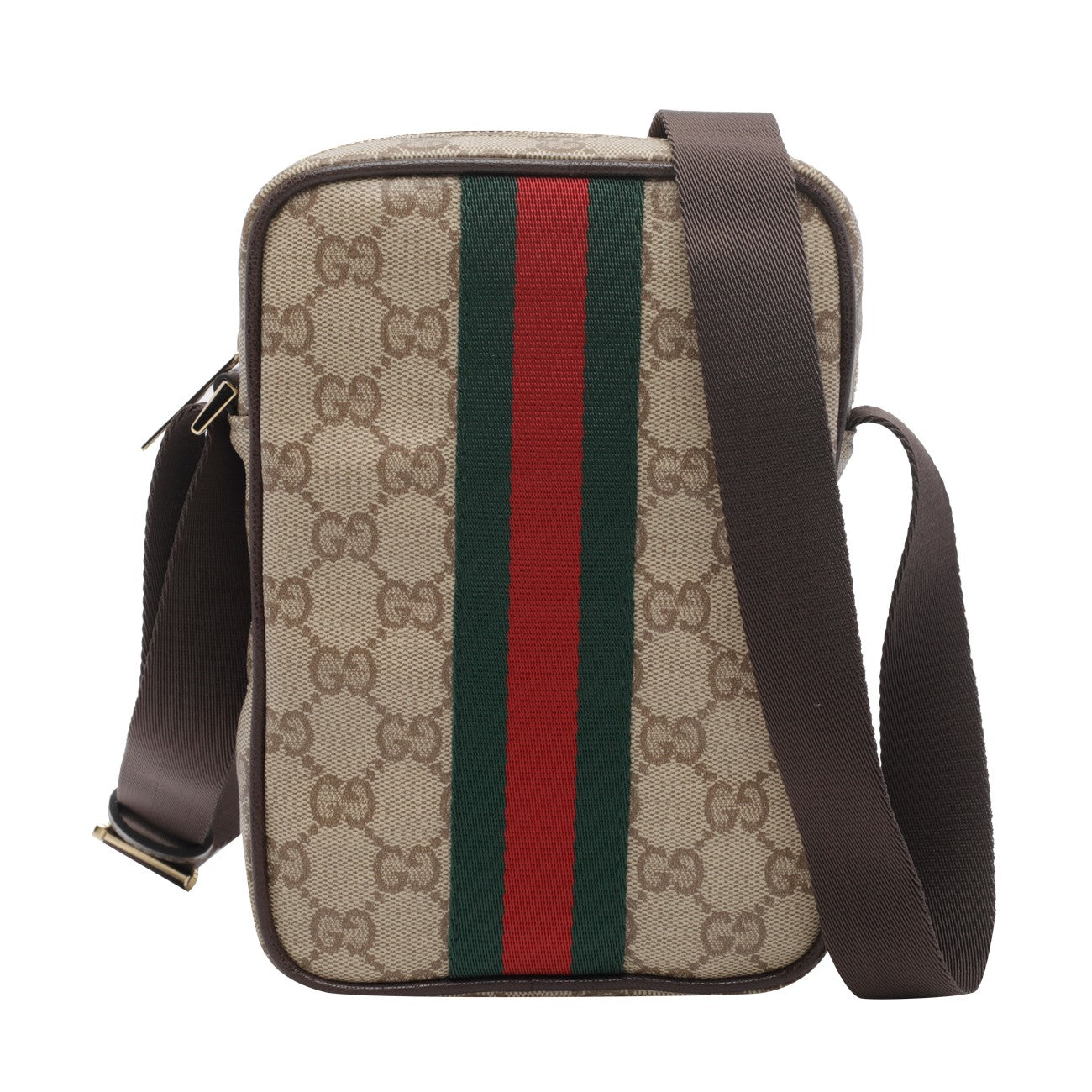 Gucci Men Mini Gg And Web Crossbody Bag