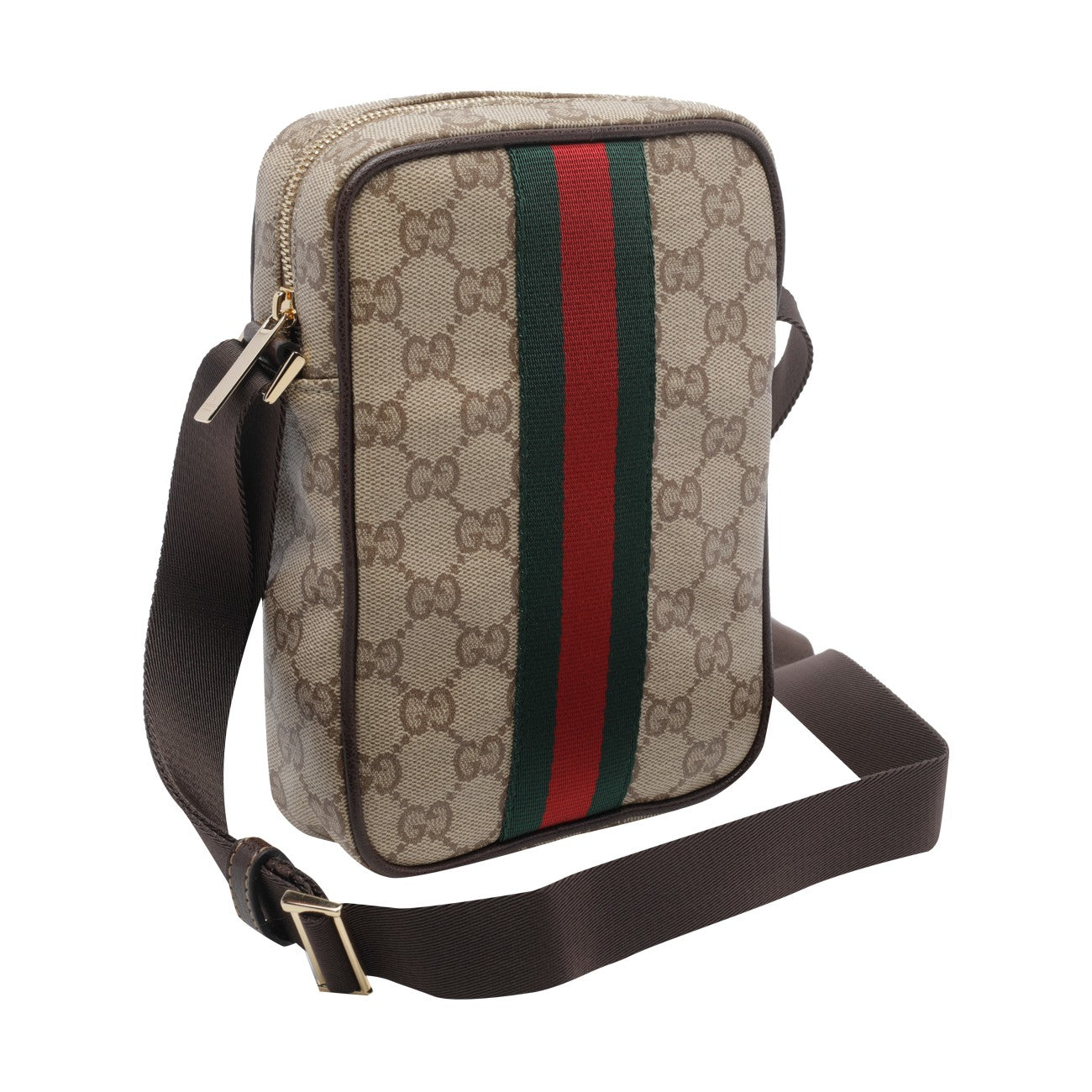 Gucci Men Mini Gg And Web Crossbody Bag