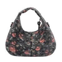 Ganni Women Mini Hobo Bag With Beaded Flower And Logo