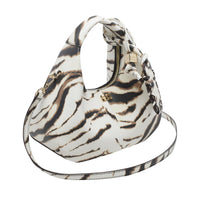 Ganni Ganni Women Mini Logo Zebra Hobo Bag