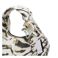 Ganni Ganni Women Mini Logo Zebra Hobo Bag