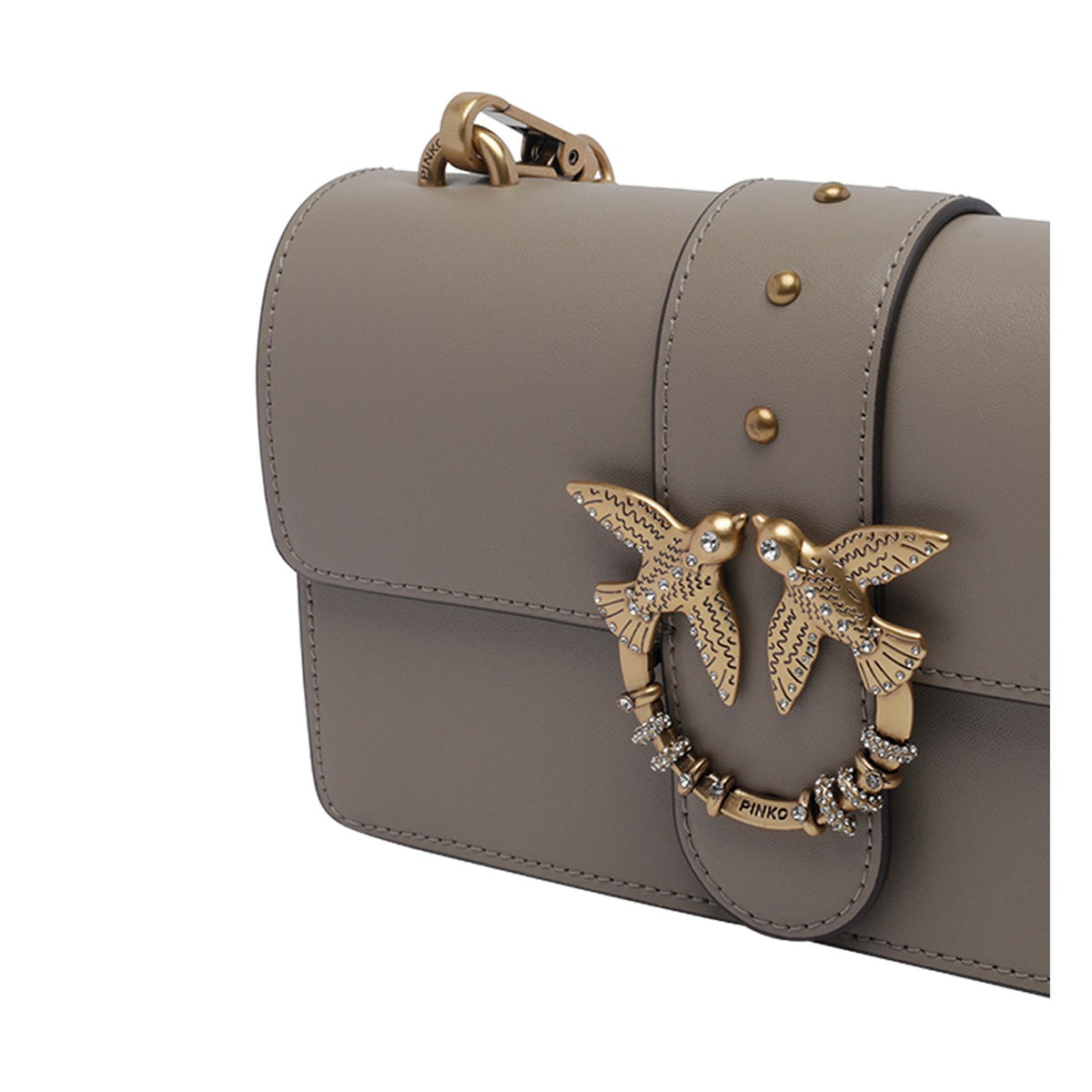 Pinko Women Mini Love One Jewel Buckle Crossbody Bag