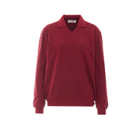 Miu Miu Women Mini Miu Miu Logo V Neck Polo