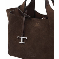 Tod's Tod's Women Mini Suede Handbag With T Timeless Charm