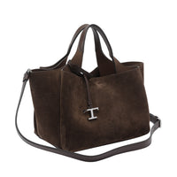 Tod's Tod's Women Mini Suede Handbag With T Timeless Charm
