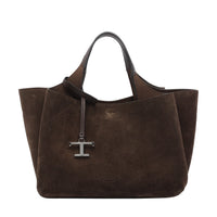 Tod's Tod's Women Mini Suede Handbag With T Timeless Charm