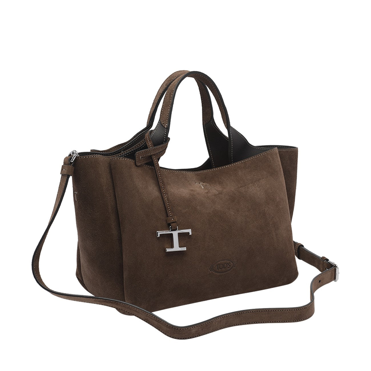 Tod's Tod's Women Mini Suede Handbag With T Timeless Pendant