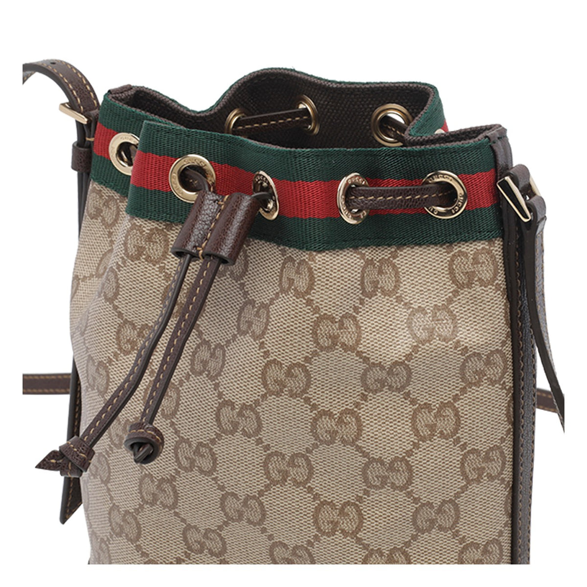 Gucci Women Mini Web Detail And Gg Bucket Bag