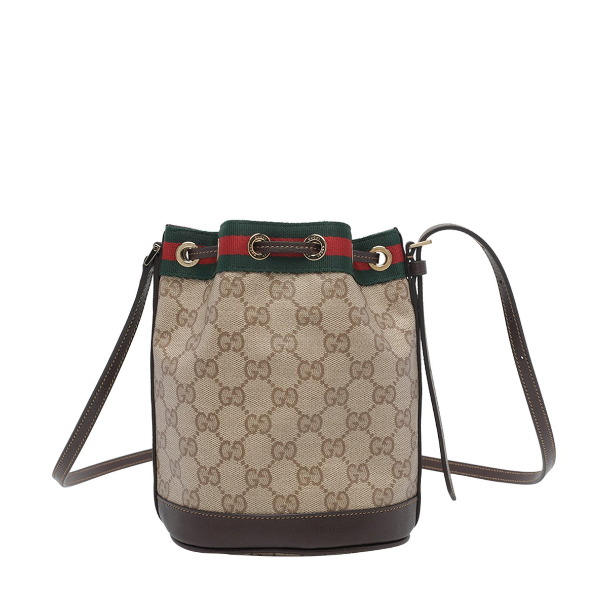 Gucci Women Mini Web Detail And Gg Bucket Bag