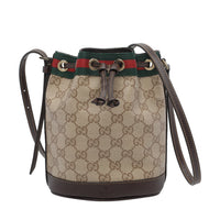Gucci Women Mini Web Detail And Gg Bucket Bag