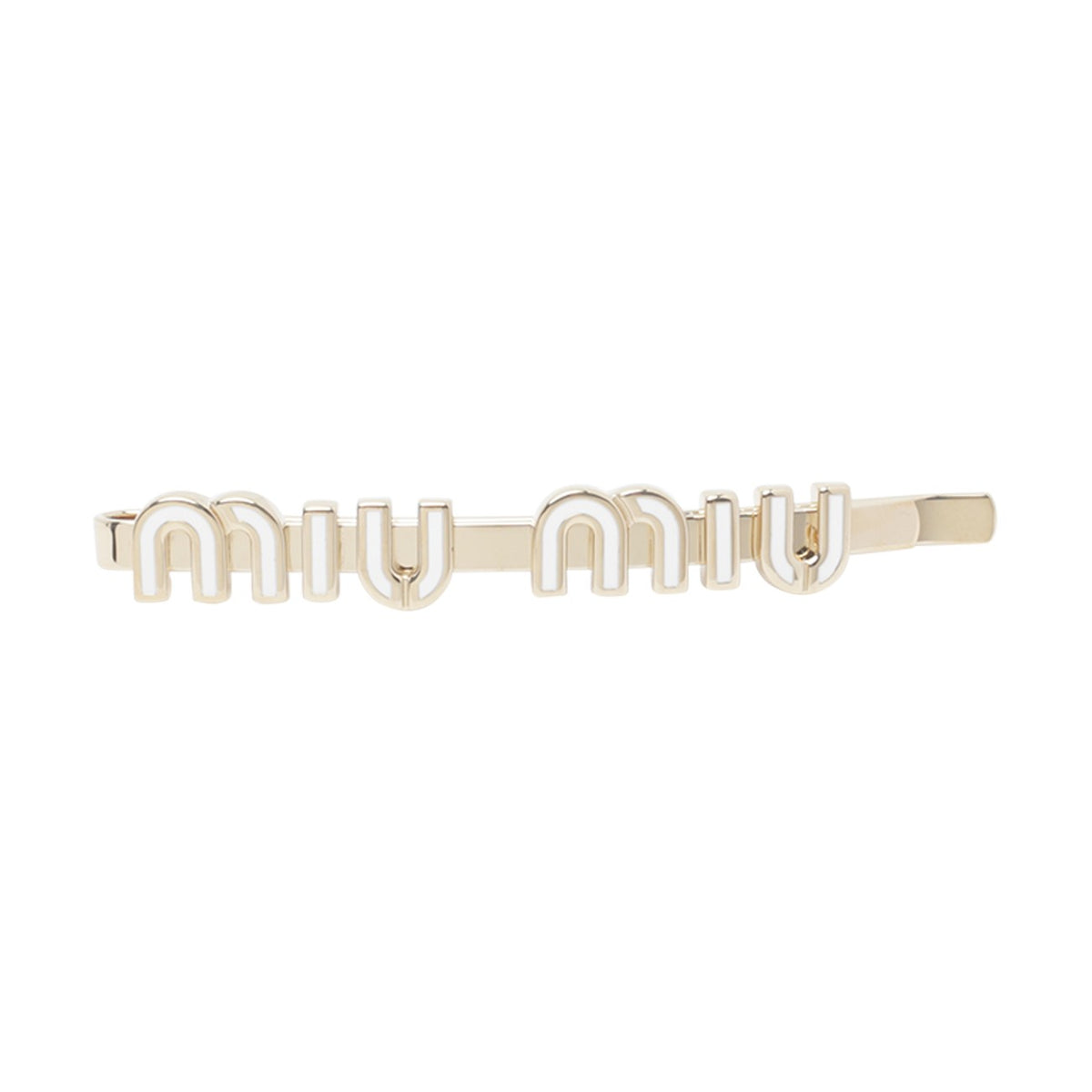 Miu Miu Miu Miu Women Miu Miu Logo Enameled Metal Hair Clip