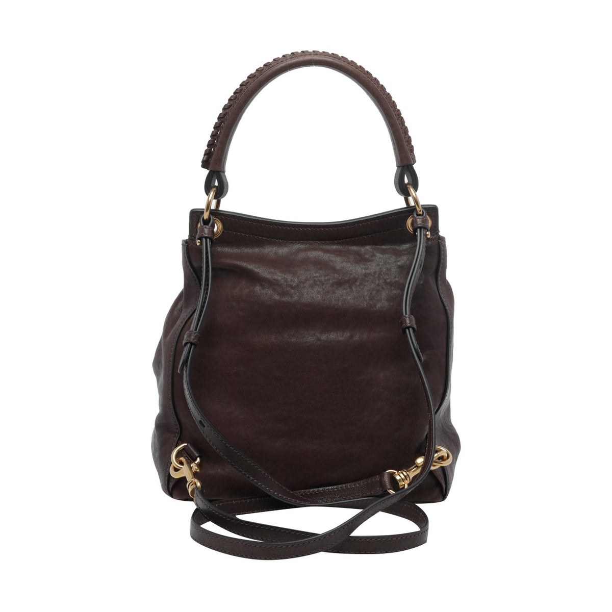 Miu Miu Women Miu Miu Logo Leather Backpack
