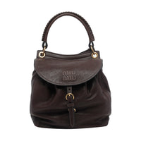 Miu Miu Women Miu Miu Logo Leather Backpack
