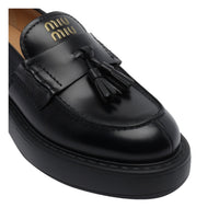 Miu Miu Miu Miu Women Miu Miu Logo Leather Loafers