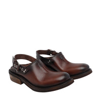 Miu Miu Miu Miu Women Miu Miu Logo Leather Sabot