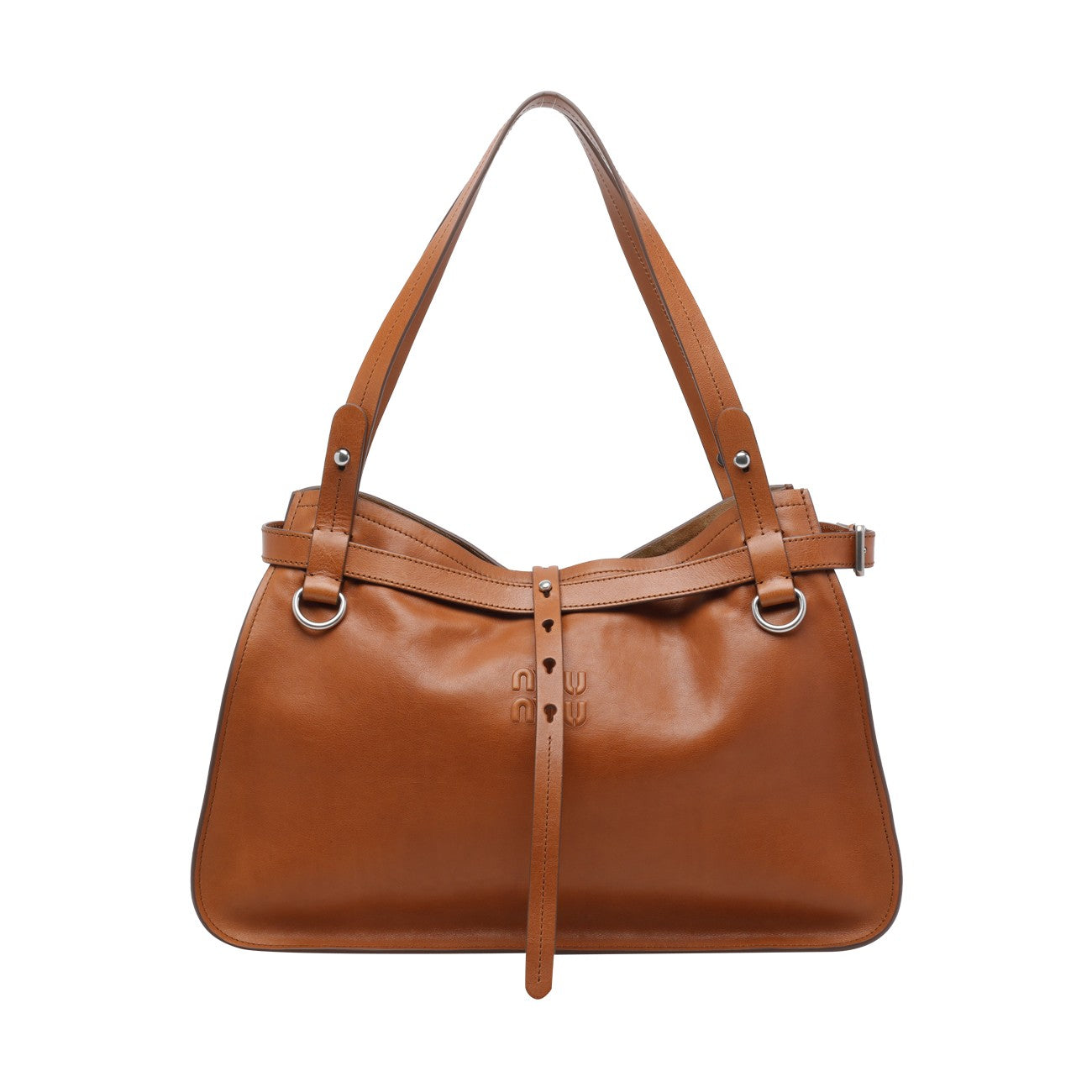 Miu Miu Women Miu Miu Logo Leather Shoulder Bag