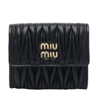 Miu Miu Women Miu Miu Logo Matelasse' Wallet