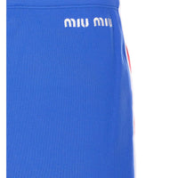 Miu Miu Women Miu Miu Logo Mini Skirt