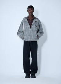 Miu Miu Men Check Hooded Jacket