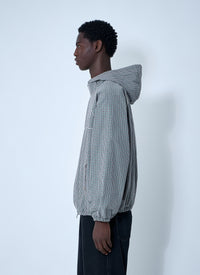 Miu Miu Men Check Hooded Jacket