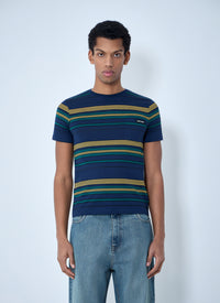 Miu Miu Miu Miu Men Striped Cotton Jersey T-Shirt