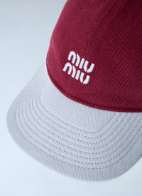 Miu Miu Women Logo Motif Baseball Cap
